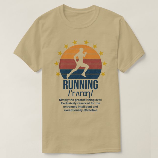 Funny Running Definition Runner Funny Sayings Love T-Shirt (Design Front)