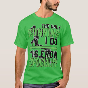 Funny running, Green  T-Shirt
