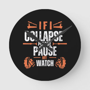 Funny-running Round Clock