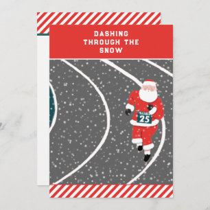 Funny Running Runner Christmas Cards
