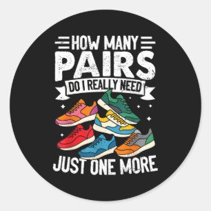 Funny Running Shirt For Men Women Runner Marathon  Classic Round Sticker