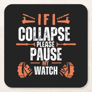 Funny-running Square Paper Coaster