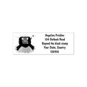 Funny running water buffalo cartoon self-inking stamp