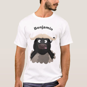 Funny running water buffalo cartoon T-Shirt
