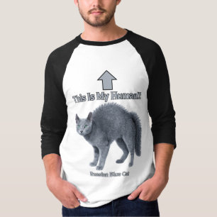 Funny Russian Blue Cat – This Is My Human T-Shirt
