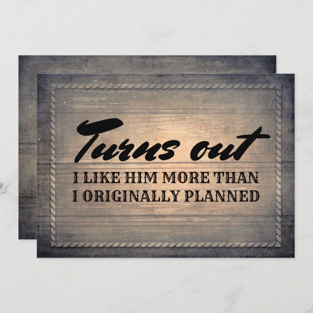 Funny Rustic Bridesmaid / Maid of Honour Proposal Invitation (Front/Back)