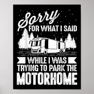 Funny Rv Camping Shirts Men Women Camp Parking Mot Poster