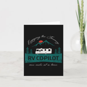 Funny Rv Co-pilot Motorhome Camping  Card