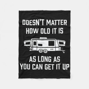 Funny Rv Pop Up Camper Travel Gift - Motorhome Cam Fleece Blanket