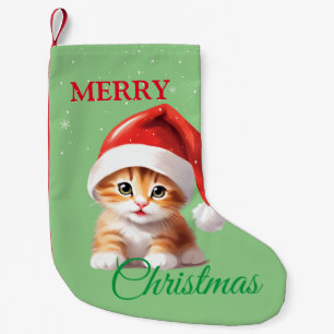 Funny Safari animals Cat Santa Christmas Costume Small Christmas Stocking
