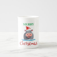 Funny Safari animals HIPPO Santa Christmas Costume