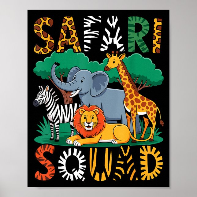 Funny Safari Costume For Kids Men Women Africa Saf Poster (Front)