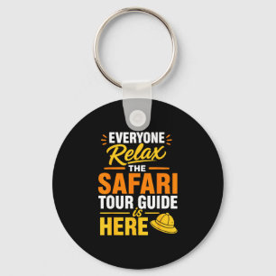 Funny safari tour guide key ring