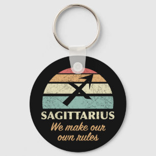 Funny Sagittarius Zodiac Rules Key Ring