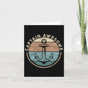 Funny Sailing Boating Sailor Boat Captain Awesome  Card