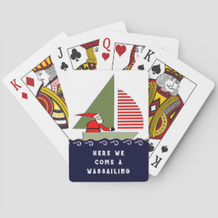 Funny Sailing Christmas Playing Cards