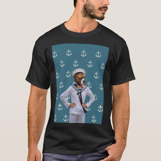 Funny sailor dog character T-Shirt (Front)