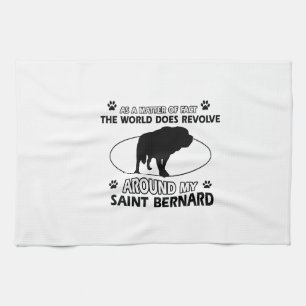 funny SAINT BERNARD designs Tea Towel