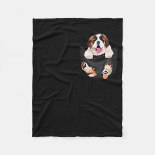 Funny Saint Bernard In Your Cket For St. Bernard L Fleece Blanket