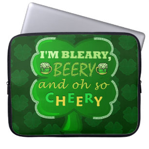 Funny Saint Patrick's Day Beer Laptop Sleeve