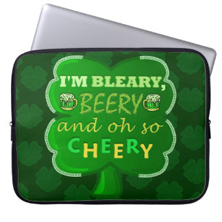 Funny Saint Patrick's Day Beer Laptop Sleeve