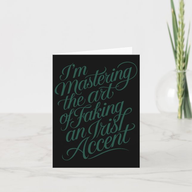 Funny Saint Patricks Day Irish Pride Shamrock Luck Card (Front)