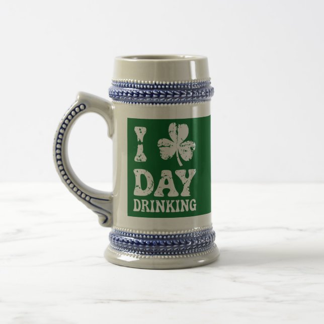 Funny Saint Patricks Day Party St Pats Funny Drink Beer Stein (Left)