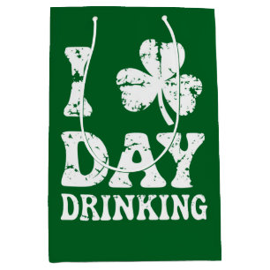 Funny Saint Patricks Day Party St Pats Funny Drink Medium Gift Bag