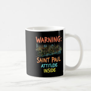 Funny Saint Paul Minnesota Night Skyline Vintage T Coffee Mug