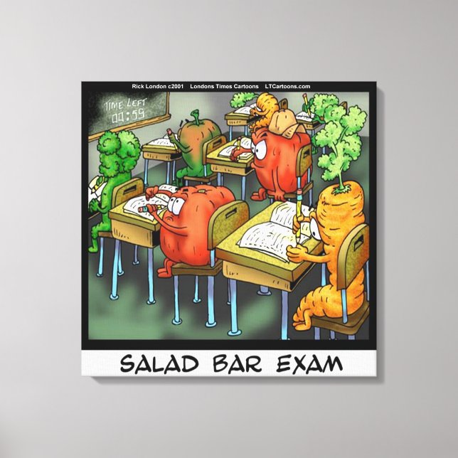 Funny Salad Bar Exam Canvas Print (Front)