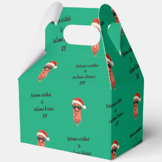 Funny salami kisses christmas favour box