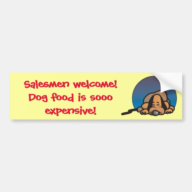 Funny Salesman Welcome fence sticker (Front)