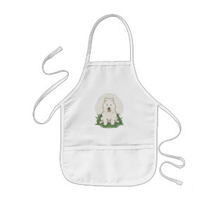 Funny Samoyed Dog Kids Apron
