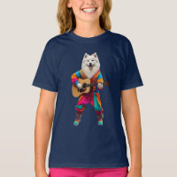 Funny Samoyed Rock Star Kids' T-Shirt