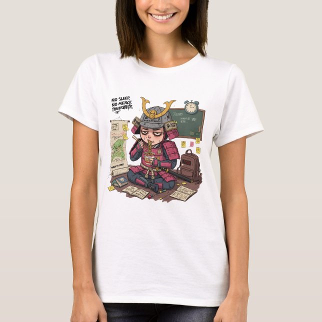 Funny Samurai Back to School T-Shirt (Front)