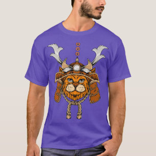 Funny Samurai Cat Japan With Cat Lover For Men Wom T-Shirt