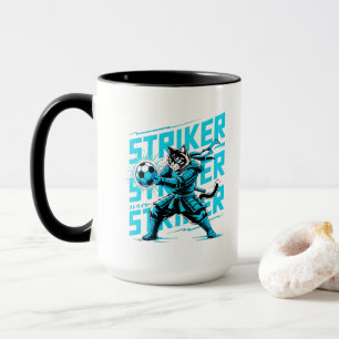 Funny Samurai Cat Soccer - Gift for cat Lovers Mug