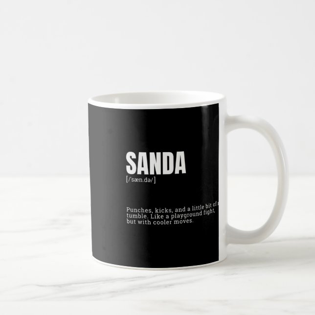 Funny Sanda Enthusiasts' Humorous Definition Defin Coffee Mug (Right)