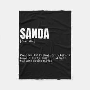 Funny Sanda Enthusiasts' Humorous Definition Defin Fleece Blanket