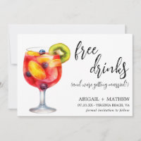 Funny Sangria Cocktail Drink Photo Wedding