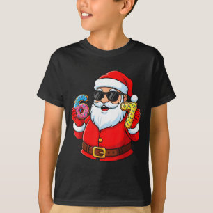 Funny Santa 67 Ice Cream Drip Christmas Xmas Boys  T-Shirt