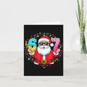 Funny Santa 67 Ice Cream Drip Christmas Xmas Teens Card