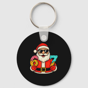 Funny Santa 67 Ice Cream Drip Christmas Xmas Teens Key Ring