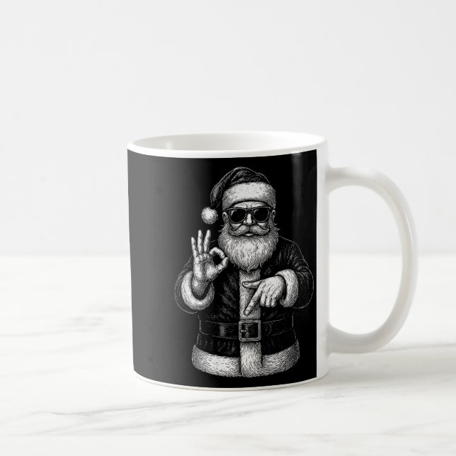 Funny Santa 6 7 Meme Design _ Christmas Math Humor Coffee Mug (Right)