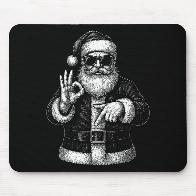 Funny Santa 6 7 Meme Design _ Christmas Math Humor Mouse Pad (Front)