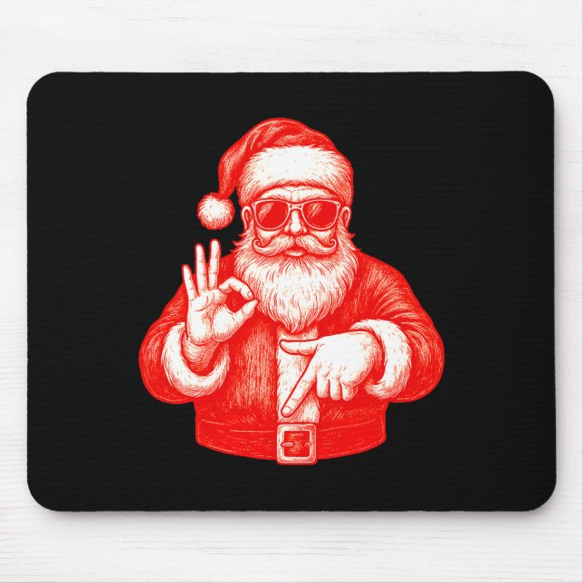 Funny Santa 6 7 Meme Design _ Christmas Math Humor Mouse Pad (Front)