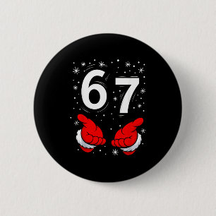 Funny Santa 6 7 Meme Six Seven Christmas 67 Italia 6 Cm Round Badge