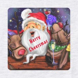 Funny Santa and Reindeers Christmas Party - Cheers