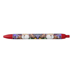 Funny Santa and Reindeers Christmas Party - Cheers Blue Ink Pen