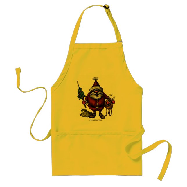 Funny Santa apron design (Front)